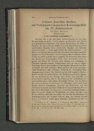 Johann Joachim Becher, ein Vorkämpfer deutscher Kolonialpolitik im 17. Jahrhundert.