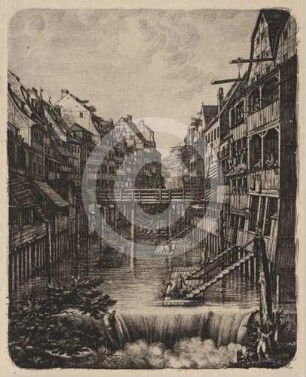 Ansicht des Weißgerbersteigs in Breslau
