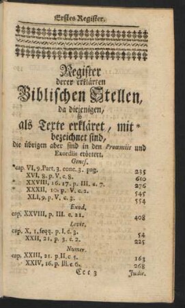 Register derer erklärten Biblischen Stellen, ...