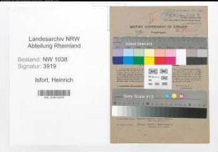 Entnazifizierung Heinrich Isfort , geb. 23.03.1905 (Bankangestellter)