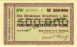 Fünfhunderttausend Mark