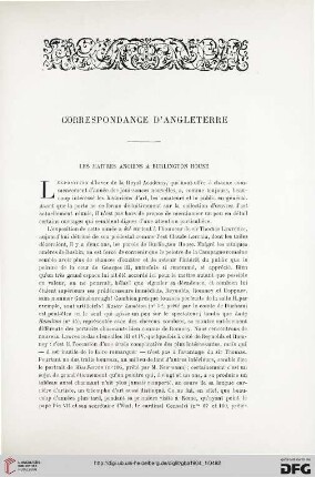 3. Pér. 31.1904: Les maîtres anciens à Burlington House : correspondance d'Angleterre