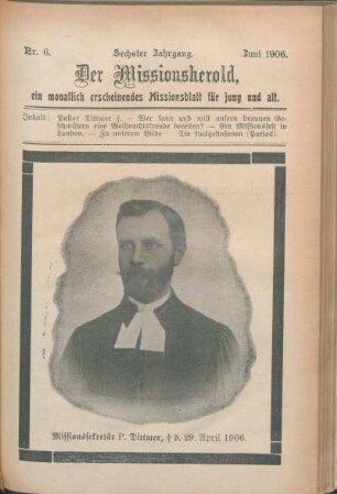 Nr. 6. Sechster Jahrgang. Juni 1906.