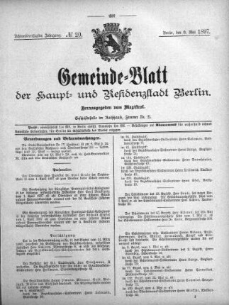 1897,20: No. 20, 9. Mai 1897
