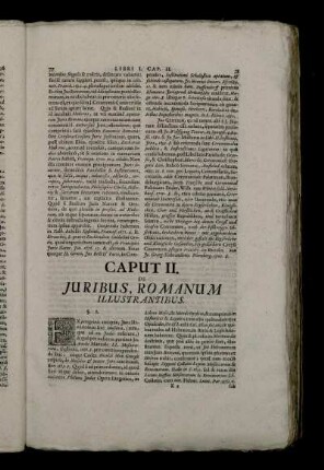 Caput II. De Juribus, Romanum Illustrantibus.