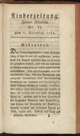 Nro. VI. vom 11. November 1782