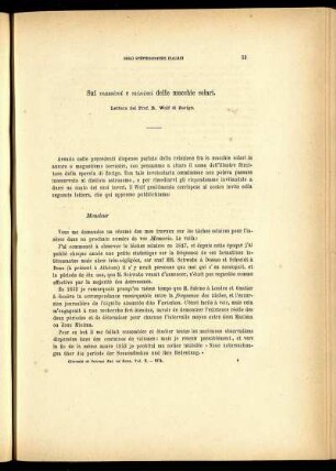 Sui massimi e minimi delle macchie solari