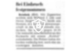 Bei Einbruch festgenommen