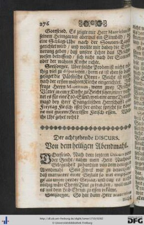 Der achtzehende Discurs.