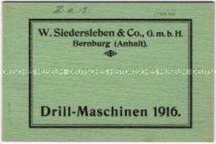 Katalog über Drillmaschinen