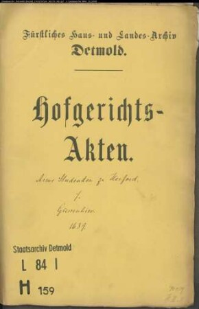 Herford, Provisor (Johann Kruwel) der armen Studenten zu gegen Johann Giessenbier - Schuldforderung