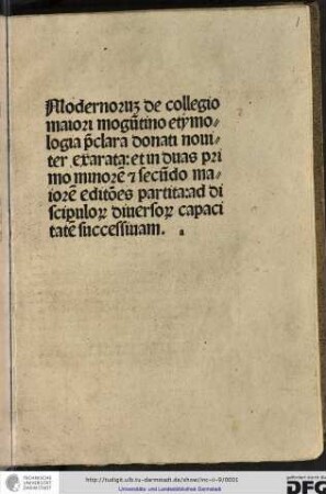 Ars minor (Etymologia Donati). Comm: Florentius Diel