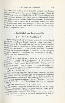 II. Ungültigkeit der Rechtsgeschäfte