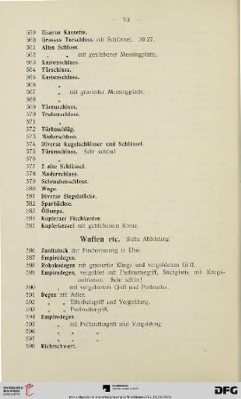 Waffen (Nr. 586-621)