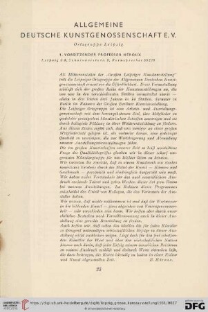 Allgemeine deutsche Kunstgenossenschaft e. V. (Nr. 413-538)