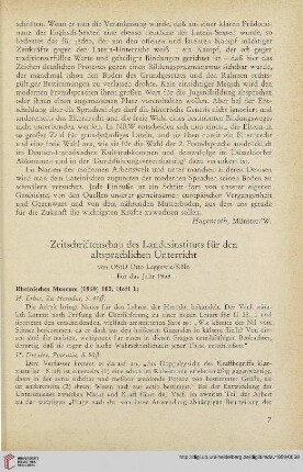 Zeitschriftenschau des Landesinstituts für den altsprachlichen Unterricht