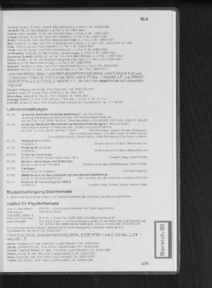 Masterstudiengang Bioinformatik