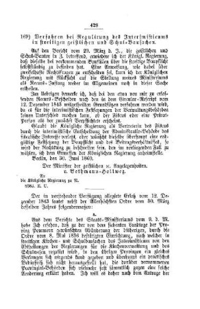 Verfahren bei Regulirung des Interimisticums in streitigen geistlichen und Schul-Bausachen : [V. Elementarschulwesen]