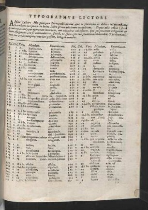 Typographus Lectori.