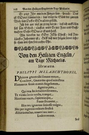 Vom Heiligen Engeln/ am Tage Michaelis.