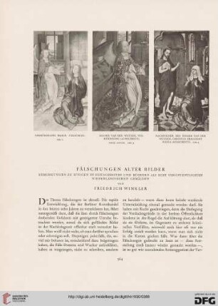 Fälschungen alter Bilder: Bemerkungen zu einigen Zeitschriften und Büchern als echt veröffentlichten Niederländischen Gemälden