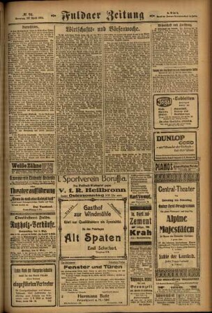 Dritte Ausgabe vom Sonntag, den 20. April 1924.