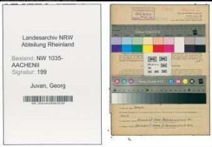 Entnazifizierung Georg Juvan , geb. 19.05.1898 ()