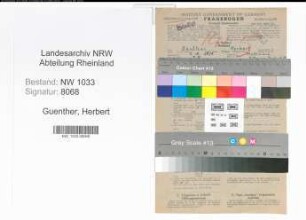 Entnazifizierung Herbert Guenther , geb. 05.12.1919 (Kriminalbeamter)