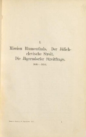 Urkunden und Actenstücke zur Geschichte des Kurfürsten Friedrich Wilhelm von Brandenburg, 14,1. Auswärtige Acten ; Bd.3, Oesterreich ; Theil 1