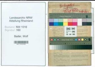 Entnazifizierung Wolf Bader , geb. 13.03.1886 (Studiendirektor)