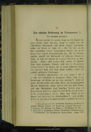 VI. Der römische Bohlenweg im Dievenmoore