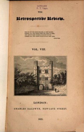 The retrospective review. 8. 1823