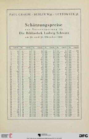 Schätzungspreise