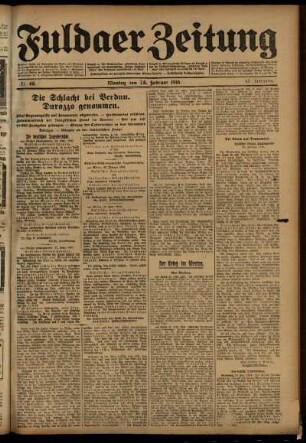 Ausgabe vom Montag, den 28. Februar 1916.