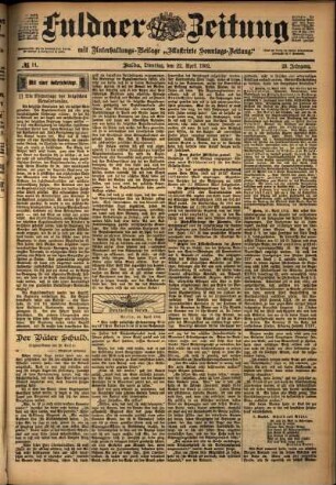 Ausgabe vom Dienstag, den 22. April 1902.