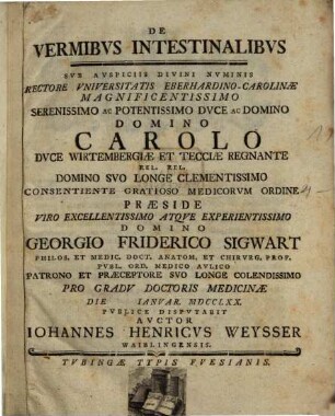 De vermibus intestinalibus