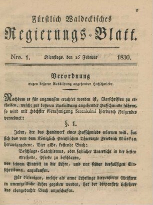 16. Februar-28. December = Nro. 1-32