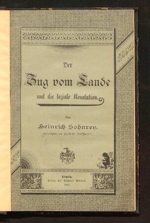 Der Zug vom Lande und die soziale Revolution