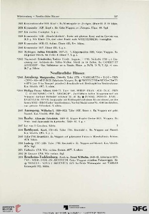 Neufürstliche Häuser (Nr. 2843-3259)
