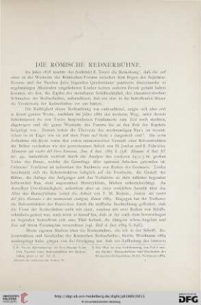 4: Die römische Rednerbühne