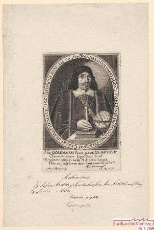 Andreas Goldmayer aus Gunzenhausen, Hofpfalzgraf, Mathematiker und Chemiker
