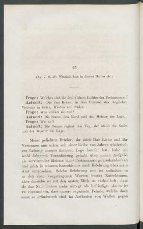 15. Die drei kleinen Lichter.