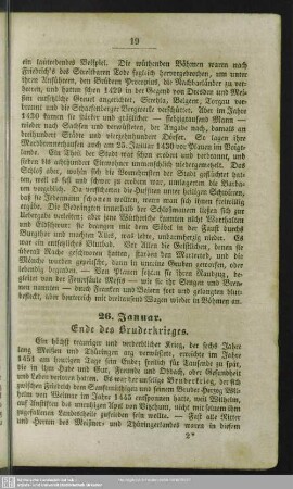 26. Januar. Ende des Bruderkrieges