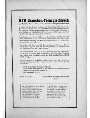 1957: Amtliches Fernsprechbuch für den Bezirk der Landespostdirektion Berlin