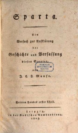 Sparta : ein Versuch zur Aufklärung der Geschichte und Verfassung dieses Staates, 3,1