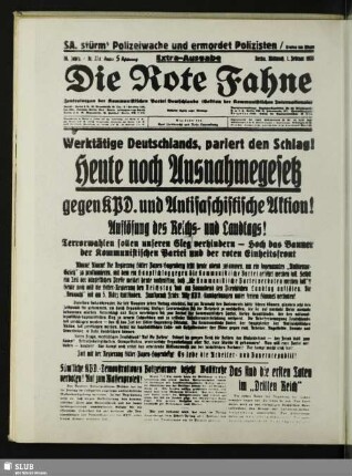 [Auszug aus „Die Rote Fahne“]