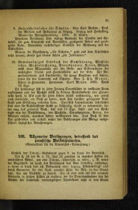 Allgemeine Verfügungen, betreffend das preußische Volksschulwesen : (Centralblatt für die Unterrichts-Verwaltung)