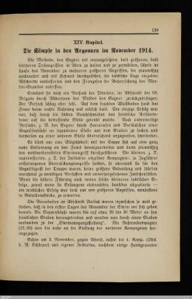 XIV. Die Kämpfe in den Argonnen im November 1914