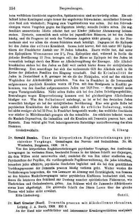 254, Oswald Bumke. Über die körperlichen Begleiterscheinungen psychischer Vorgänge. 1909