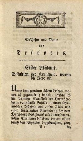 Erleichterte Kenntniß und Heilung des Trippers